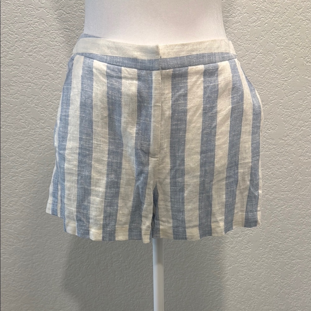 Forever 21 Blue and White Bermuda Shorts with Nautical Stripes